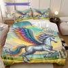Enchanting Unicorn bedding, duvet cover, pillowcase, home decoration, birthday gift (1 * duvet cover+2 * pillowcase, coreless)