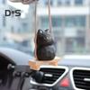 Подвесное украшение для автомобиля в виде кошки, мультяшный кот, зеркало заднего вида, воздушный шарм, милый кот, украшение для интерьера для любителей кошек