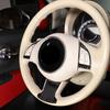 Carbon Fiber Trim Interior Door Handle Decorative Sticker For Fiat 500 2011-