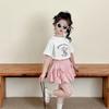 Sweet Bow Flower Bud Skirt New Children's Short Skirt Trendy Girl's Half Body Skirt  Kids