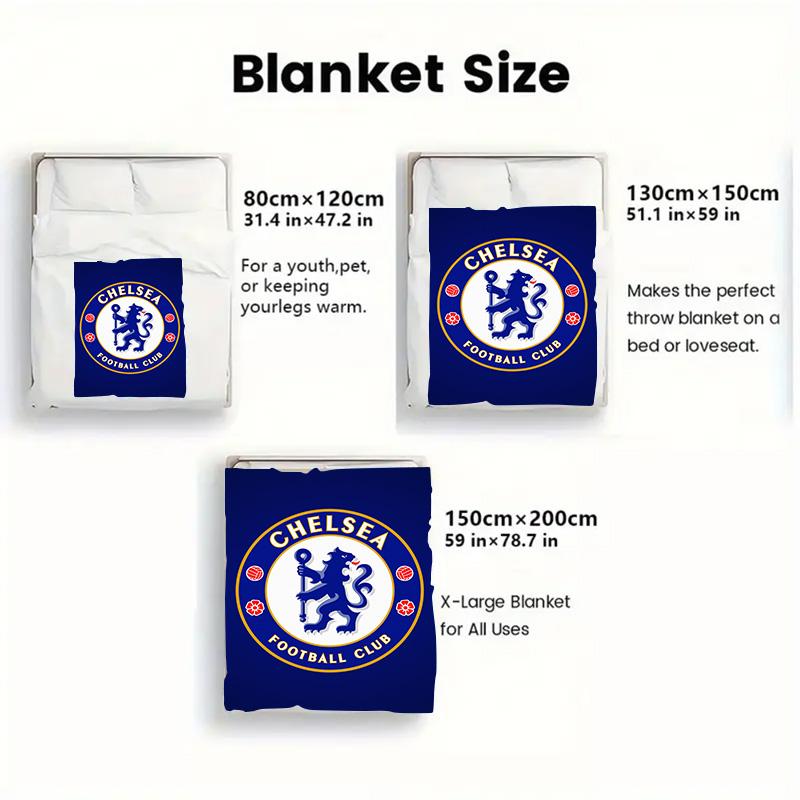 Chelsea Pattern Flannel Blanket High quality All Seasons Warmth and Comfort Perfect for Christmas Gifts.
