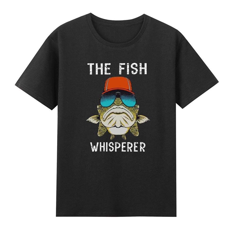 The Fish Whisperer Love Fishing Funny Fisherunisex Gift Vintage Unisexs Black TShirt