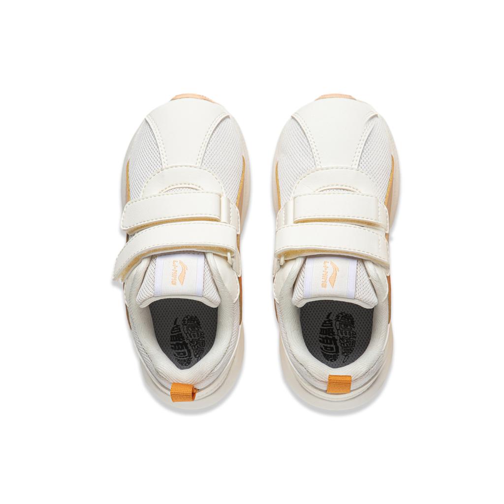 Li Ning Kids Sports Lifestyle Series Little Agan Trendy Low-Top Casual Shoes Детские кроссовки Off-White Orange YKAP148-82