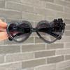 New Transparent Children's Sunglasses Peach Heart Children Sunglasses Flower Fashion Trend Children's Sunglasses