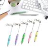 5x шариковая ручка с бисером и брелоком 1,0 мм ручка для подписи металлическая канцелярская ручка-роллер с бисером для школы и офиса