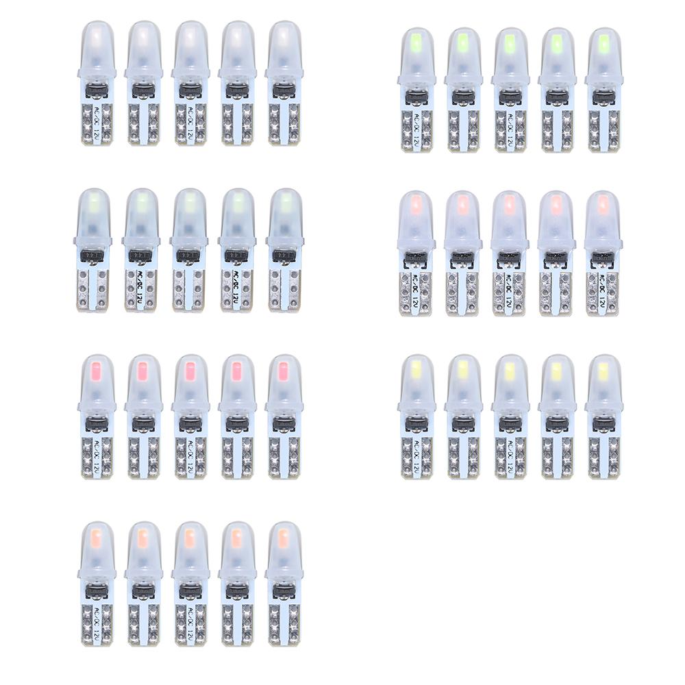 5 шт. клина T5 3014 автомобильные лампочки индикатора света коробки передач для салона автомобиля огни приборной панели