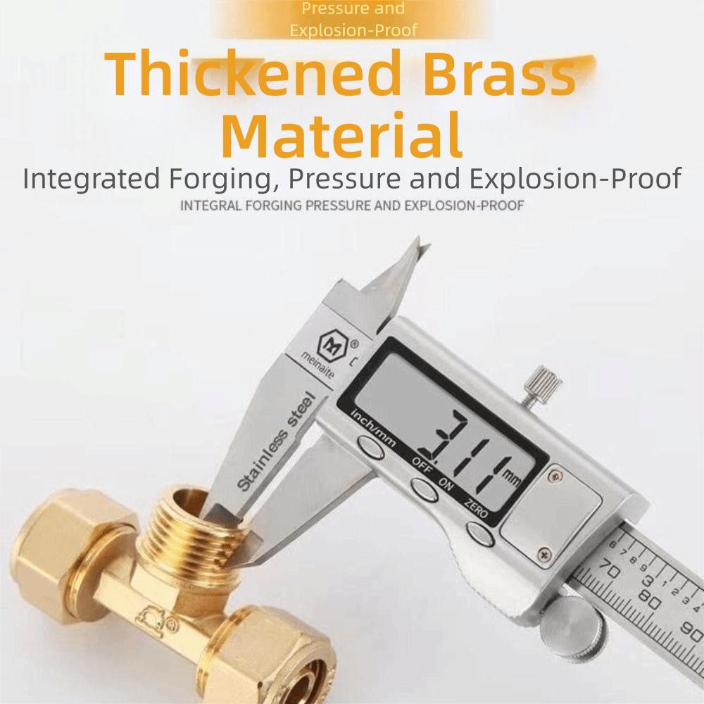 New Male/Female Thread Brass Pipe Fitting 2/3 Ways 1216 Pipe Connectors Copper Connectors Solar Water Heater