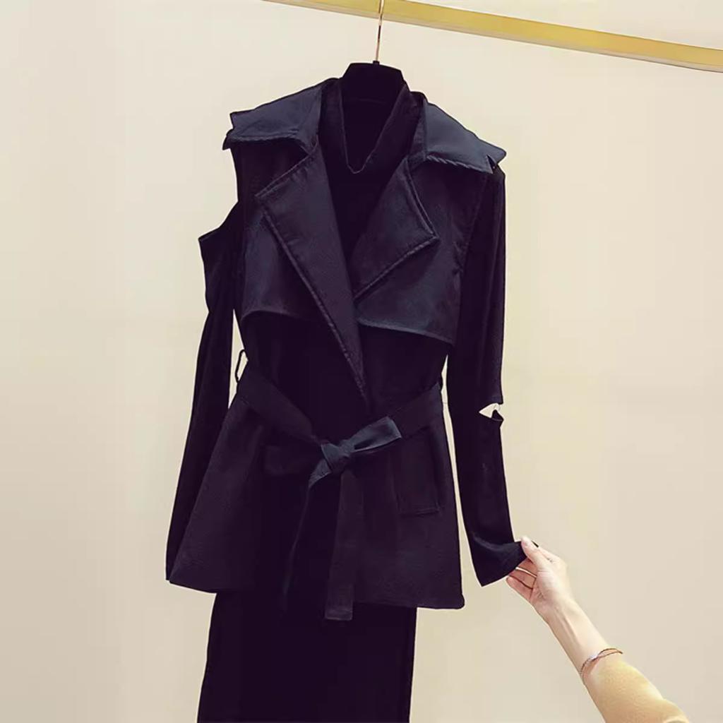 Тренчкот жилет женский весна и осень новый безрукавный жилет жилет костюм внешний жилет куртка женская