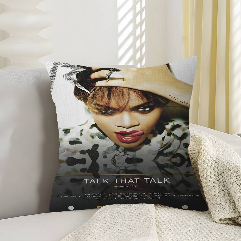 Singer R-Rihanna Cushion Cover Car Throw Pillow Case For Sofa Car Christmas Gift 40X40Cm 45X45Cm