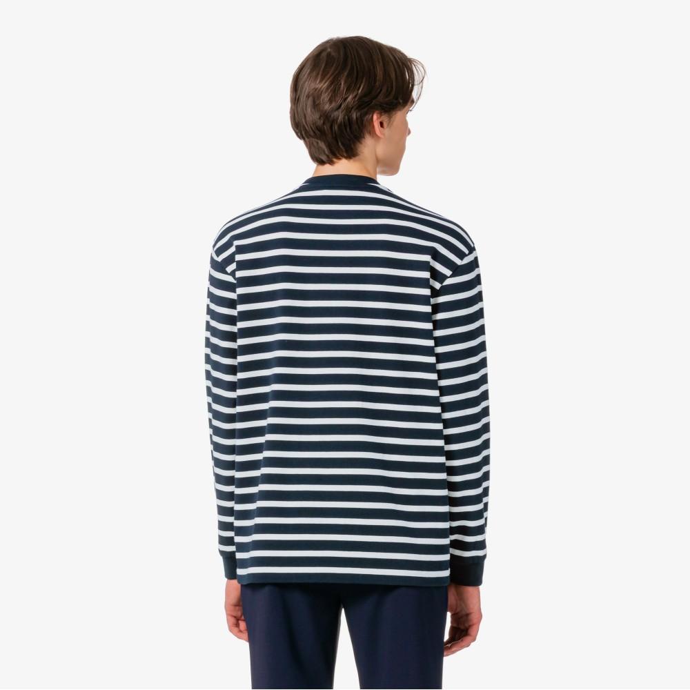 [Lacoste] Men's Long Sleeve Striped T-Shirt TH338E-56G166