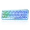 Механическая игровая клавиатура YUNZII X71 с прозрачными клавишами, раскладкой из 71 клавиши, беспроводной, с возможностью горячей замены, с прокладкой, оснащенной RGB-подсветкой для технического обслуживания