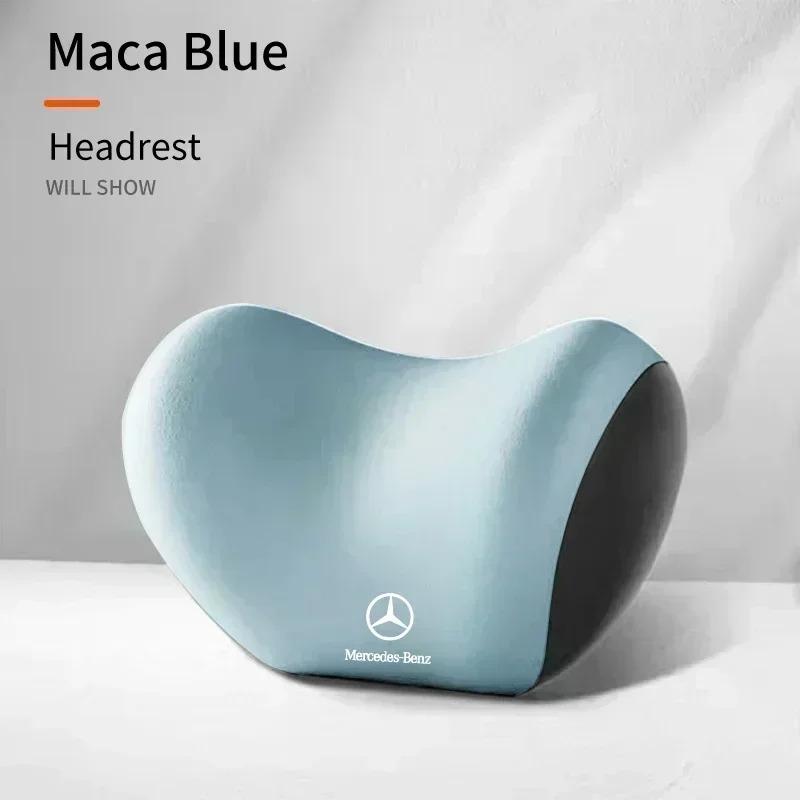 Car Lumbar Back Support Headrest Neck Pillow Car Seat Cushion For Mercedes Benz AMG A B C E S V Class A180 CLK CLA GLE C200 C300 FP1