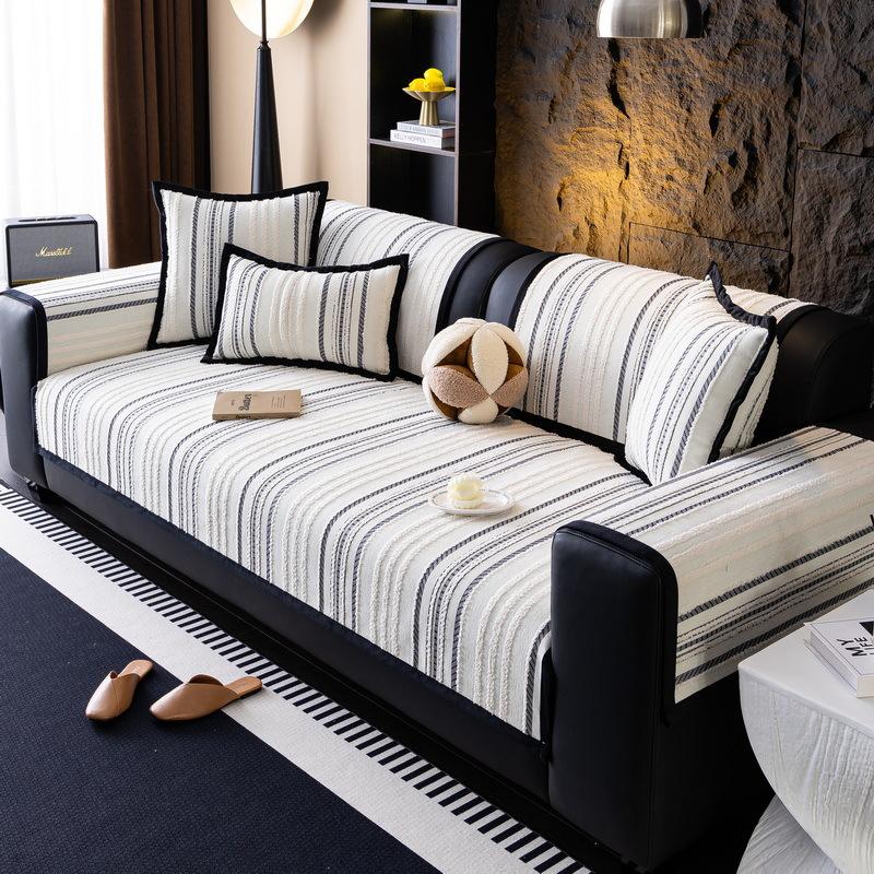 Medieval Chenille Sofa Cushion New Four-Season Universal Straight Row Leather Sofa Seat Cushion Cover Cloth Towel