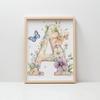 Poster Floral Letter "A" For Children Poster Floral Letter "A" For Children, 70X100 Cm, Frameless, Matte Paper 230 Gsm