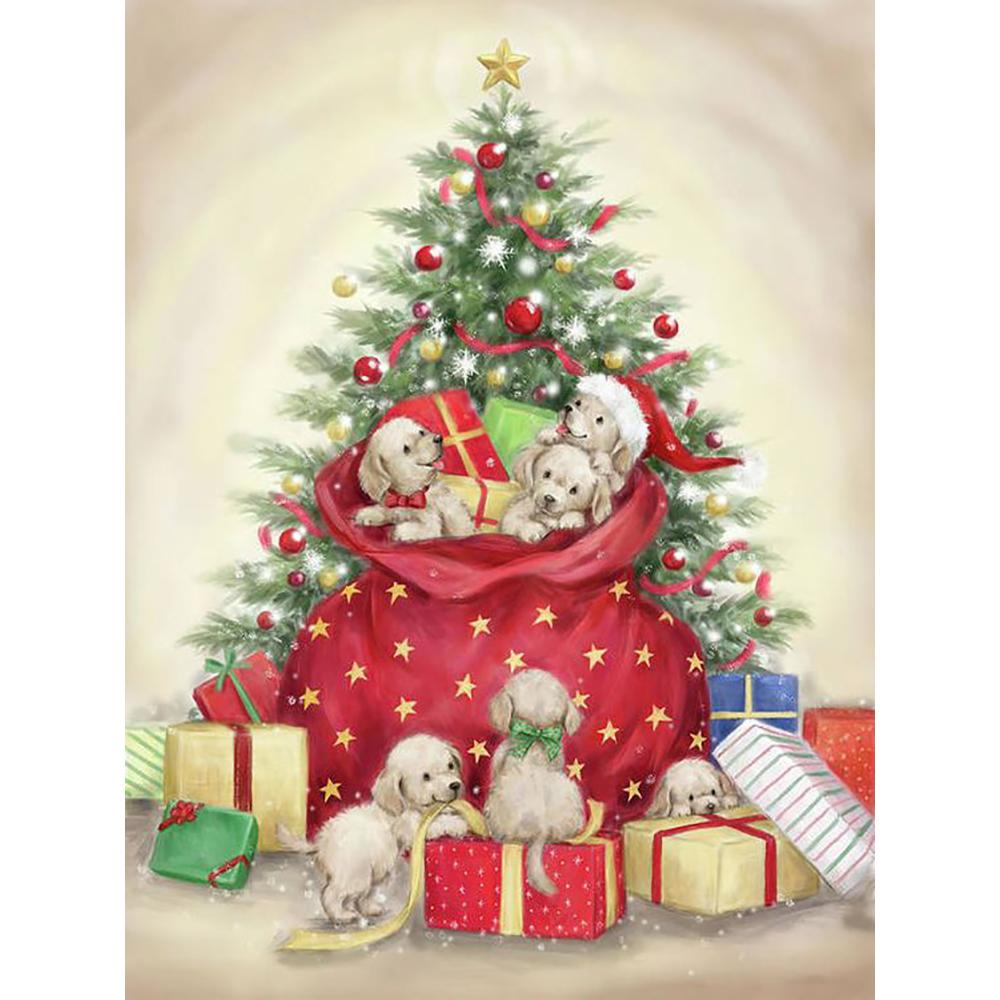 5d алмазная живопись Рождественский медведь шляпа ремесленная полная квадратная Алмазная вышивка крестиком мозаика с изображением животных Рождественская настенная живопись