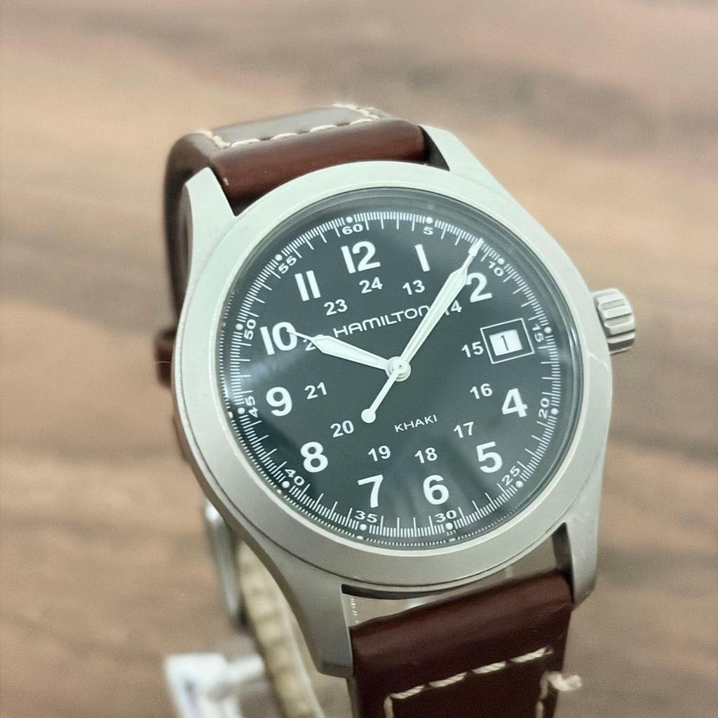 Б/у [2 ремешка] Hamilton HAMILTON Khaki H684811 Новый ремешок НАТО Мужские часы Кварцевые