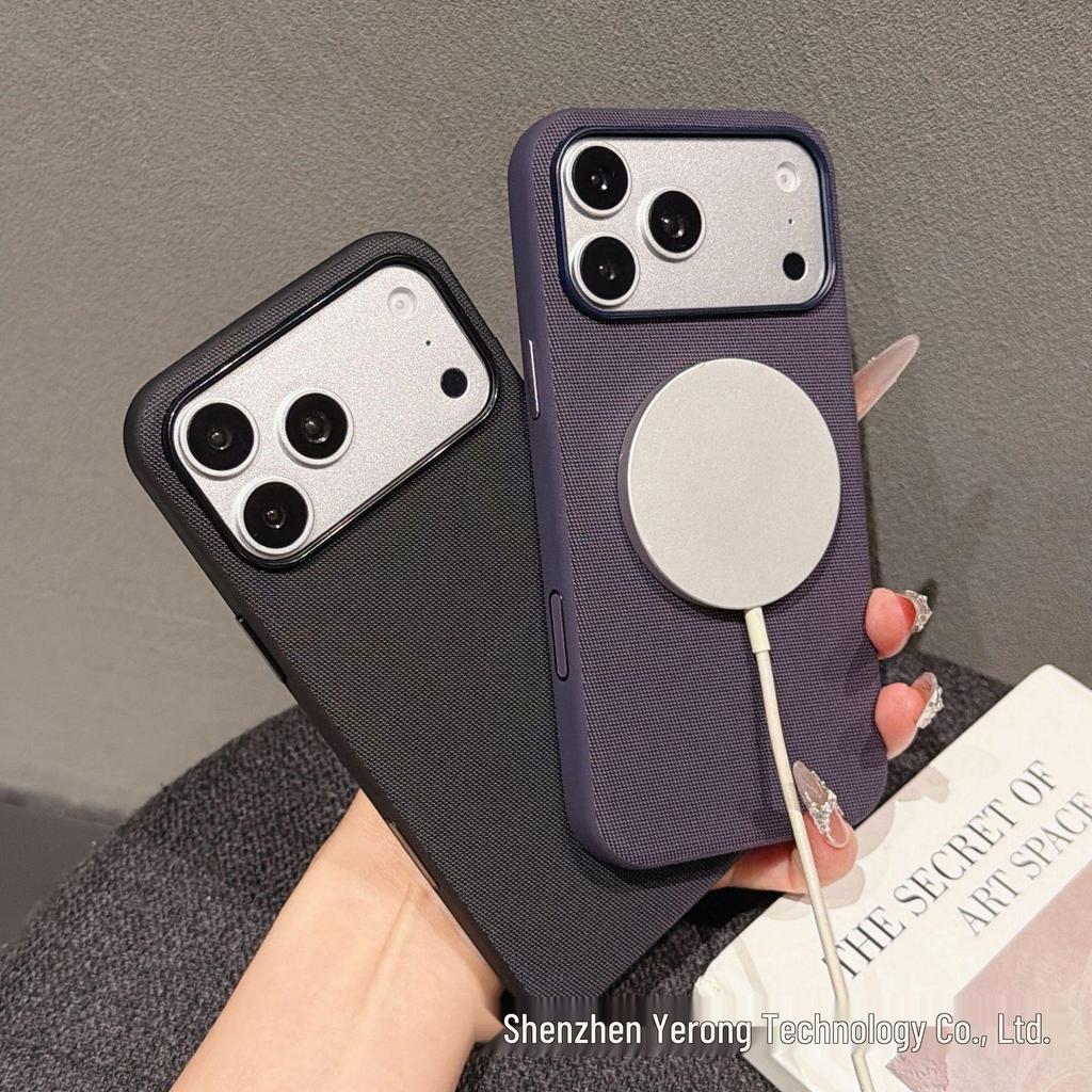 iPhone 17 Pro Max Magnetic Tech Fabric Case with AI Camera Button for Apple 16/15