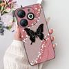 Cover For Infinix Smart 8 X6525 Back Casing Smart8 Colorful Butterfly Flower Luxury Painting Phone Case Transparent Soft TPU