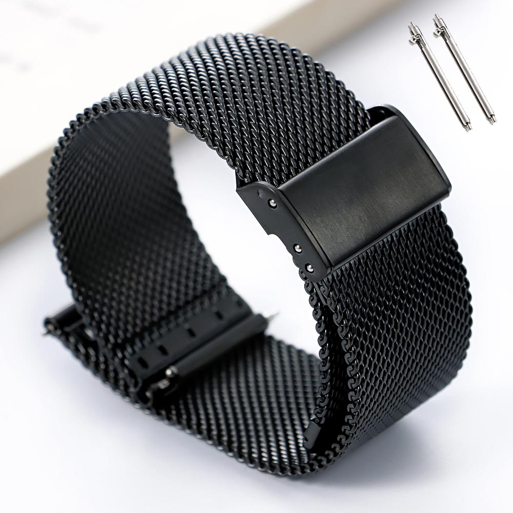 Миланский ремешок для часов 18мм 20мм 22мм Металлический ремешок для Huawei Watch GT5/GT4 Быстросъемный браслет для Samsung Galaxy Watch 7/6/5/4