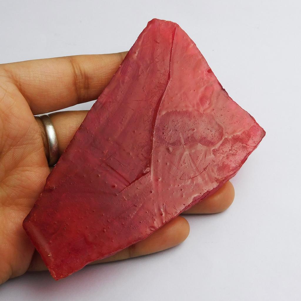 Natural Brilliant Red Ruby 88 Ct CERTIFIED Uncut Rough Loose Gemstone