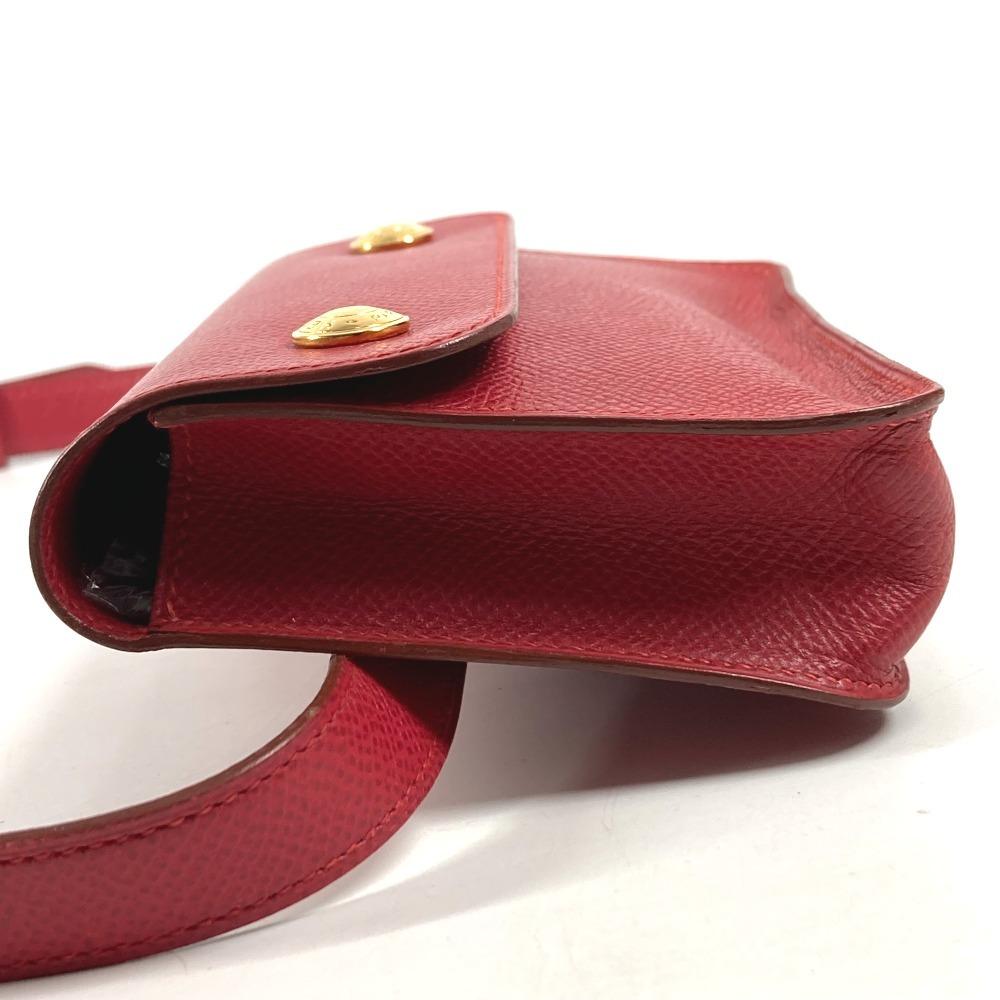 HERMES vintage Pochette Green Waist Pouch Bag Mini Bag Flap Belt Bag