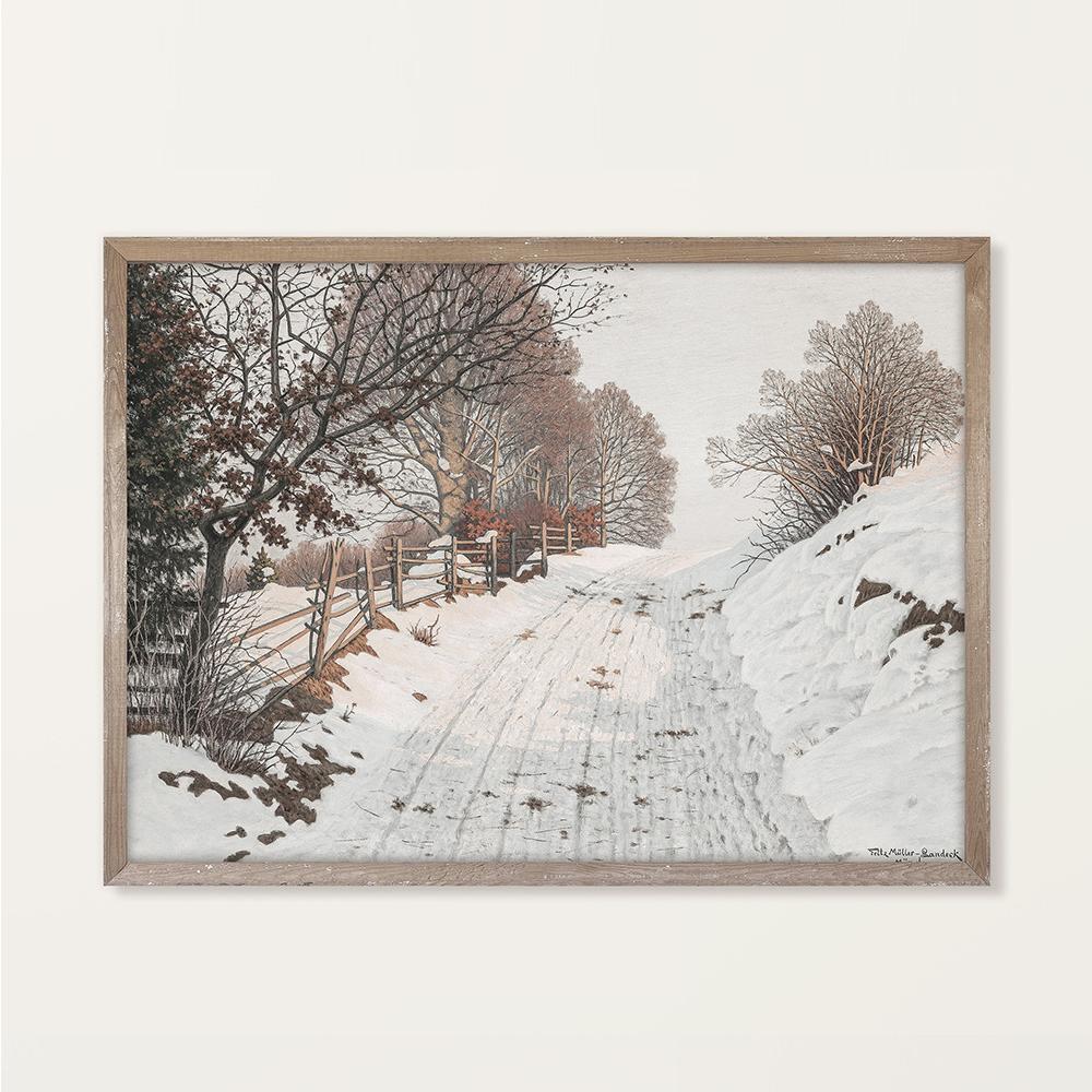 Винтажный зимний пейзаж, настенная художественная галерея, плакат и принты, лесной фермерский дом, набор с принтами, холст, картина для гостиной, домашнее искусство