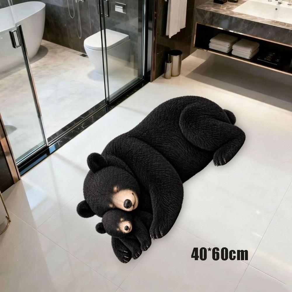 Quick Drying Bear-Shaped Area Rug Absorbent Bathroom Floor Mat New Diatom Mud Mat Home Decor