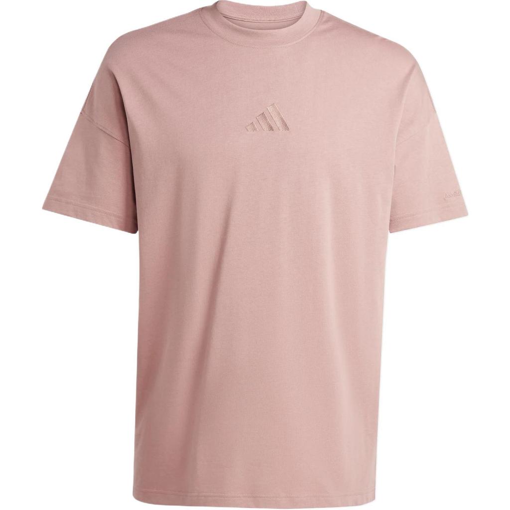 Adidas Szn Breathable Sweat-Absorbing Comfortable Soft Short Sleeve T-Shirt Unisex Tops Gray Pink JI6397
