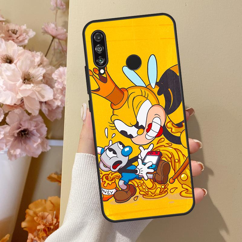 Cute Game Cuphead Case For Huawei P40 Lite P20 P50 P30 Pro P Smart Z 2019 Nova 5T Cover For Honor 50 Case