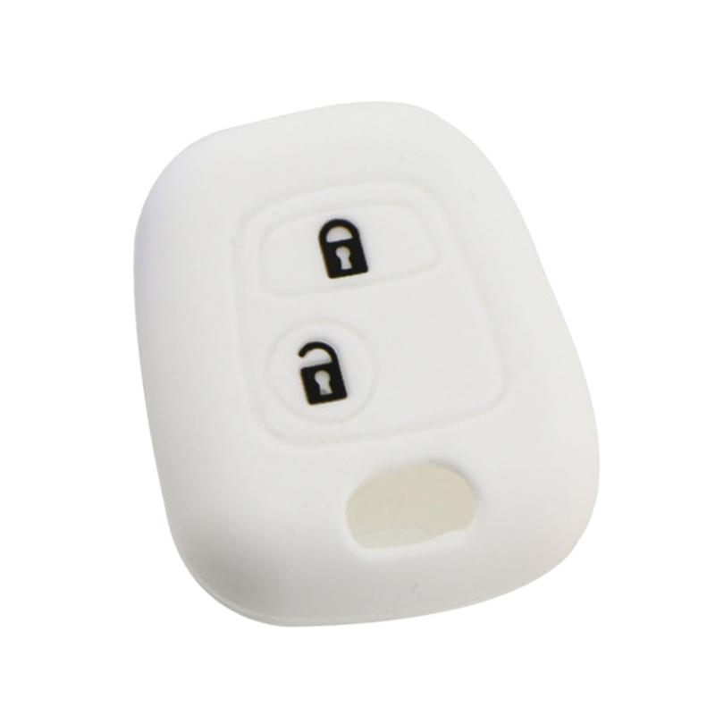 Силикагель автомобильный 2 кнопки чехол для дистанционного ключа держатель Защитная крышка для Peugeot 106 107 206 207 307 408 силиконовый ключ