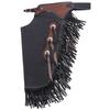 Custom Made Western Chinks Cow Leather Chaps Fringes Tooled Yoke Buckle Closure