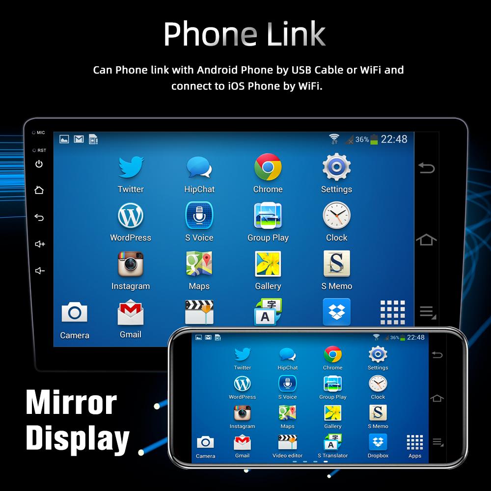 Reakosound 2 Din 9 дюймов Andriod 11 Автомобильный мультимедийный плеер Carplay GPS-навигация Bluetooth Wi-Fi USB FM Зеркальная связь HD Автомобильная аудиосистема Радио Стерео Авторадио