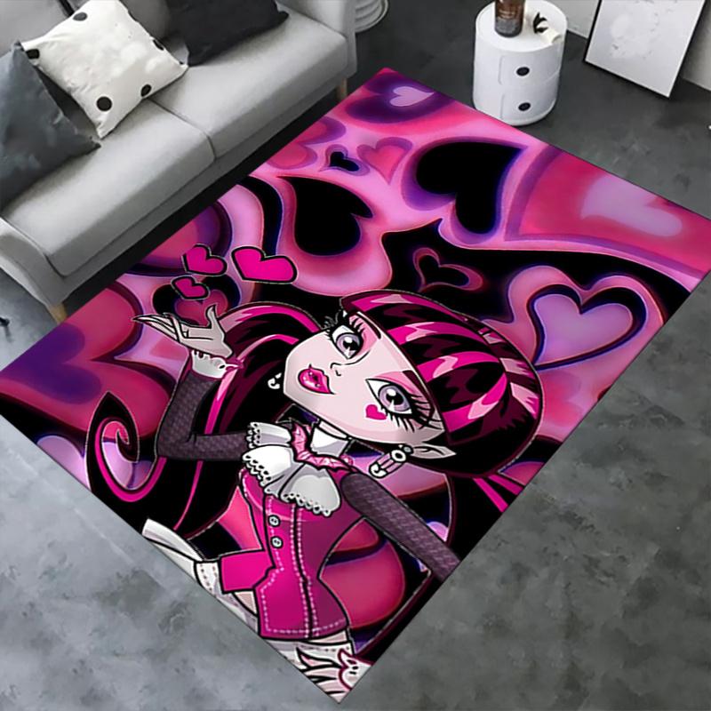 Коврик для офисного кресла Monster High, Милый дизайн с мультяшной девочкой, Идеально подходит для домашнего декора, Офисный ковер, Идея для подарка
