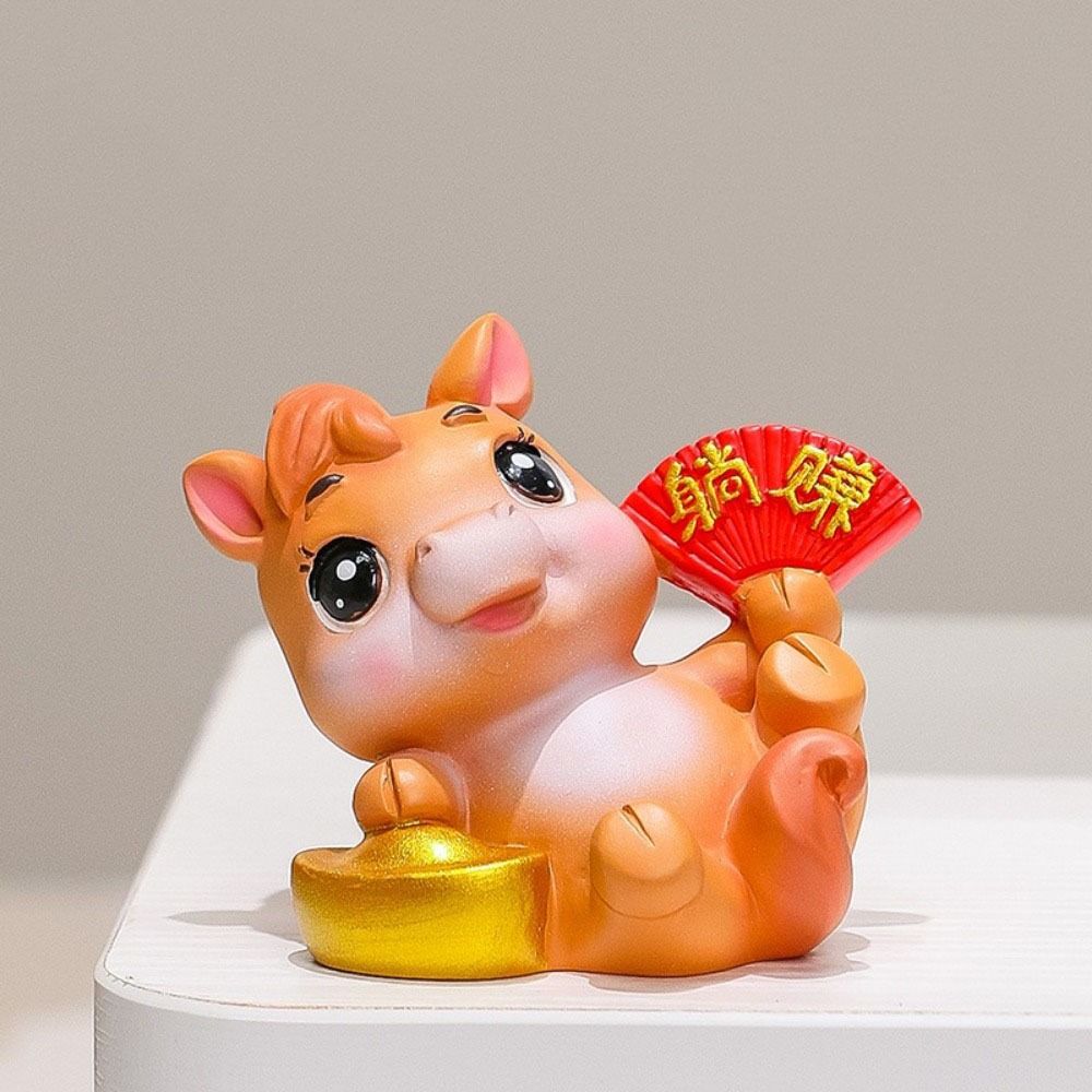 Resin Horse Figurines Chinese Style Horse Year Figurines Mascot Ornaments Horse Ornaments For Home