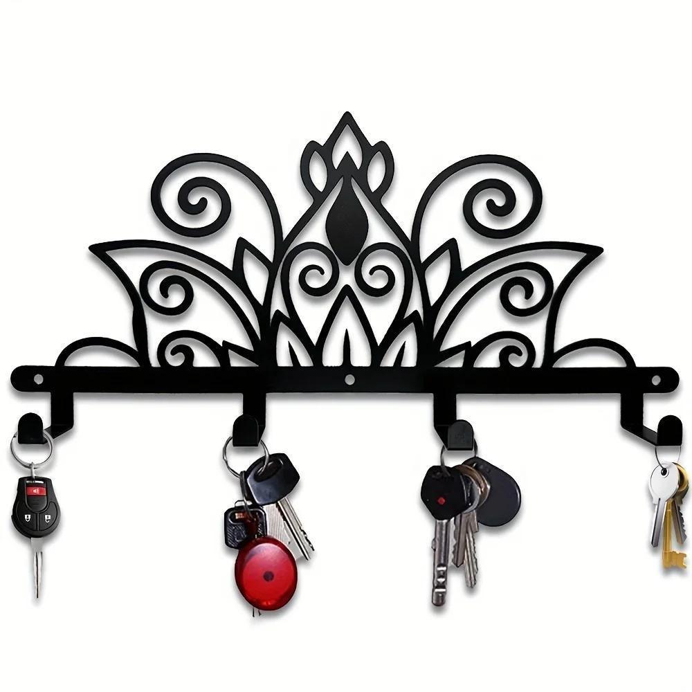 CIFbuy™ Premium Iron Mandala Wall Rack - Decorative Metal Coat & Towel Hook for Home Interior
