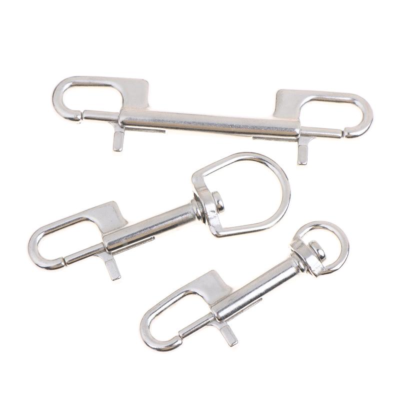 Dual Head D Ring Marine Snap Hook Clip Swivel Bolt Stainless Steel Heavy Duty for Diving Underwater Use