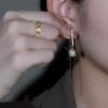 Tiktok Same Super Flash Set Diamond Ball Ear Line Женские индивидуальные крутые стильные длинные серьги High Sense Роскошные серьги Tide