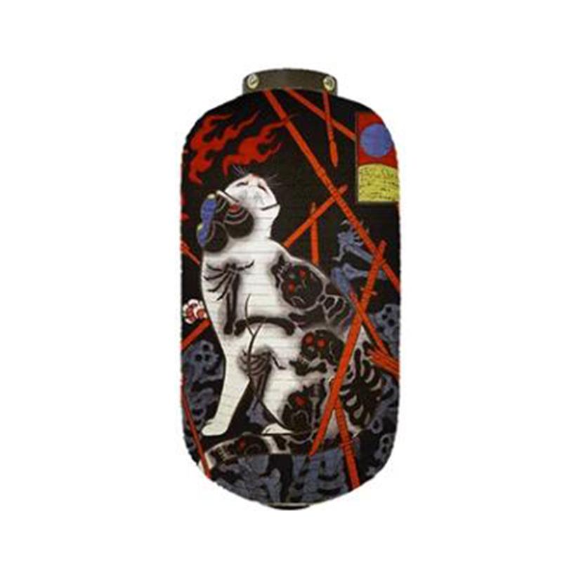 Japanese Style Samurai Cat Hanging Lamp Party Decor Gothic Samurai Cat Lantern Restaurant Izakaya Sushi Shop Advertising Sign