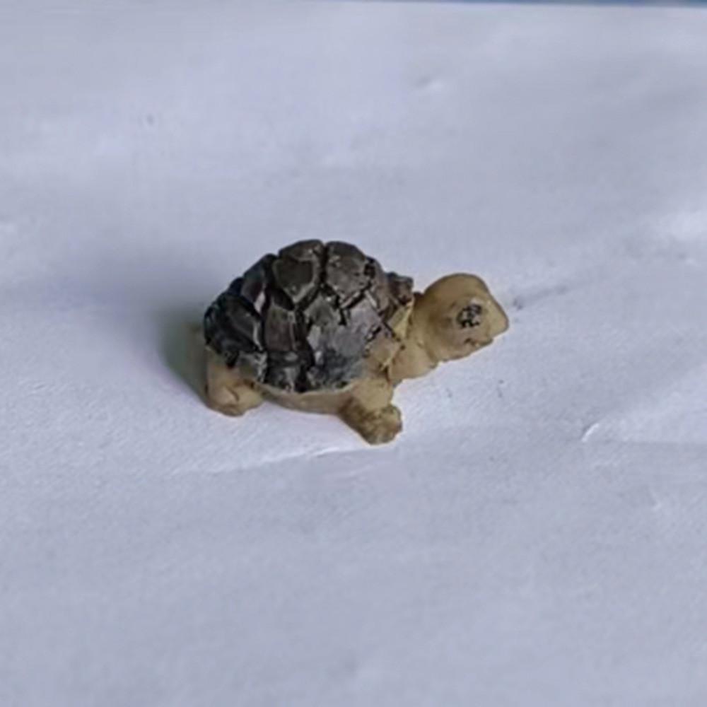 Resin Small Cartoon Turtle Miniature Diy Garden Decor For Home And Office Use