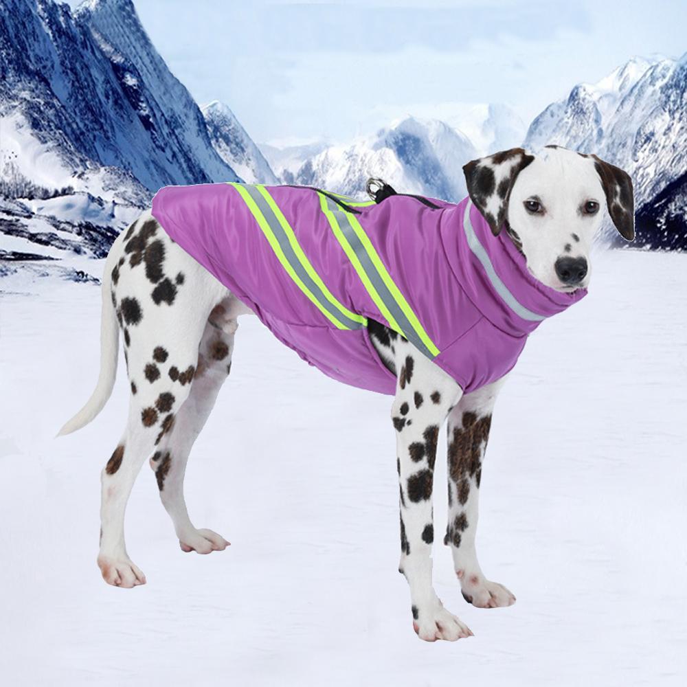 Пальто для собак Водонепроницаемая куртка для домашних животных Зимняя теплая одежда для собак Светоотражающие флисовые пальто для холодной погоды Уличная ветрозащитная одежда для маленьких, средних и больших собак