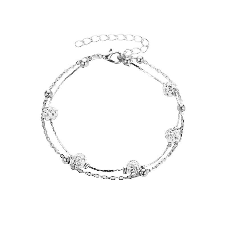 Trendy European Water Crystal Anklet With Alloy Shell Design For Vacation Gifts