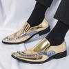 Роскошный брендовый дизайнерский мужской золотой черный слипоны с заклепками, повседневная обувь, формальная обувь для свадебного платья и выпускного вечера, zapatos hombre