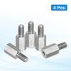 PATIKIL 4 шт. M8x15мм внутренняя резьба на M5x20мм внутренняя резьба 304 нержавеющая сталь резьбовой редуктор шестигранная стойка