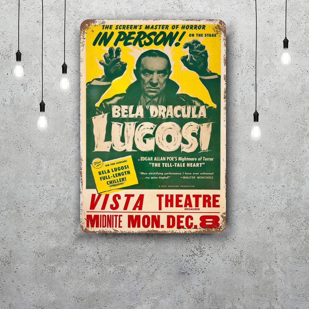 bela lugosi dracula actor Tin Sign Home Decor Wall Decor Art Wall Mural Room Decoration Decor Retro Metal Sign Plate Bar Posters
