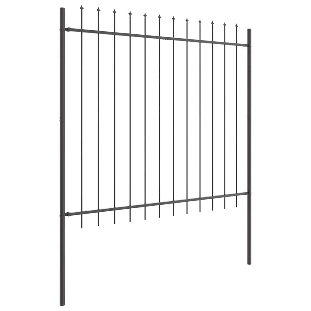 Garden Fence Woerden Gray 1.7 x 1.5 m Powder Coated Steel