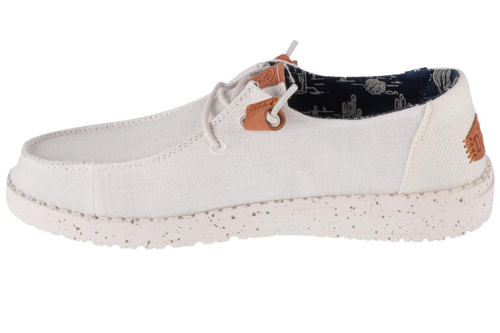 Hey Dude Wendy Washed, Mens white Sneakers