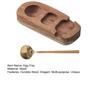 Поднос для сервировки яиц Yousheng Wood, деревянные тарелки с тремя отделениями и ложкой, держатель для подноса для яиц, сыра, закусок, десертов, суши