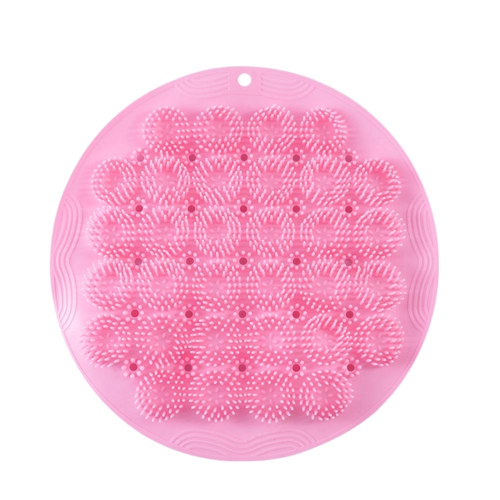 TPR Back Scrubber Solid Color Back Massage Cleaning Brush Exfoliating Brush Mat  Wash Feet