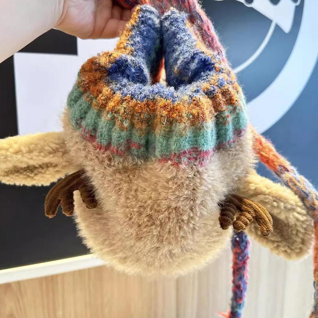 Deer Plush Hats Windproof Knit Beanie Reindeer Warm Hat for Women Girls Teens Children Travel Holiday Outdoor