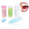150 pieces inter-dental picks plastic toothpicks 50 x 3 large colorful easy use durable ultra-fine brush double-headed type oral dental tools portable